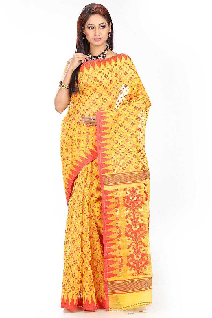 Buy Latest Jamdani sarees online from Mirraw